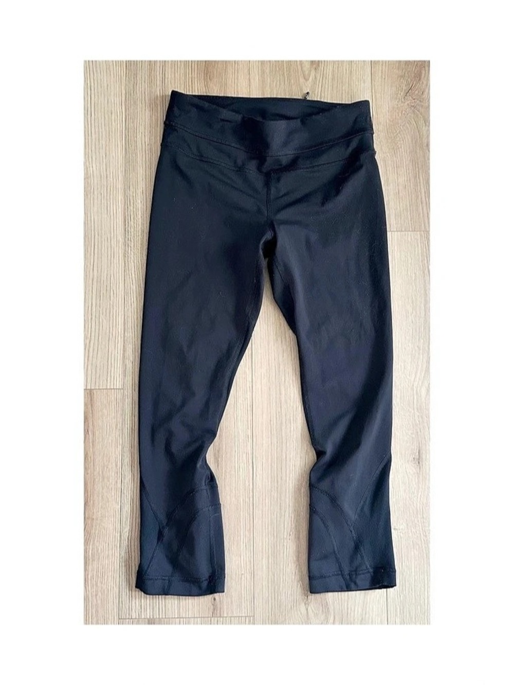 Lululemon Wunder Under Scalloped Hem High-Rise Crop 23" Crop Black